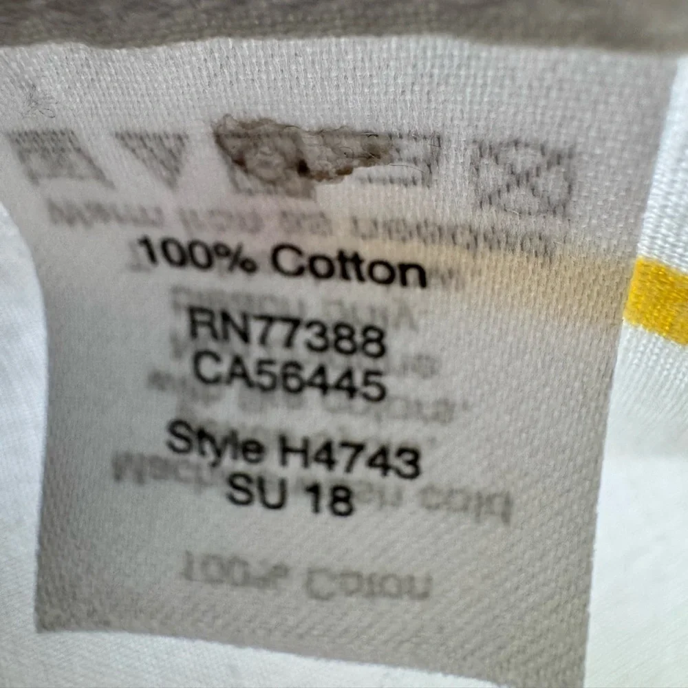 J. Crew Men's Short Sleeve Button Down White Shirt Lighthouses